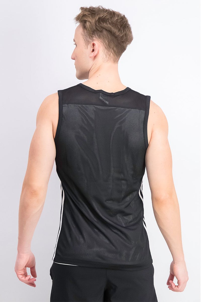 Adidas قميص رياضي بلا أكمام للرجال، أسود - Image 4